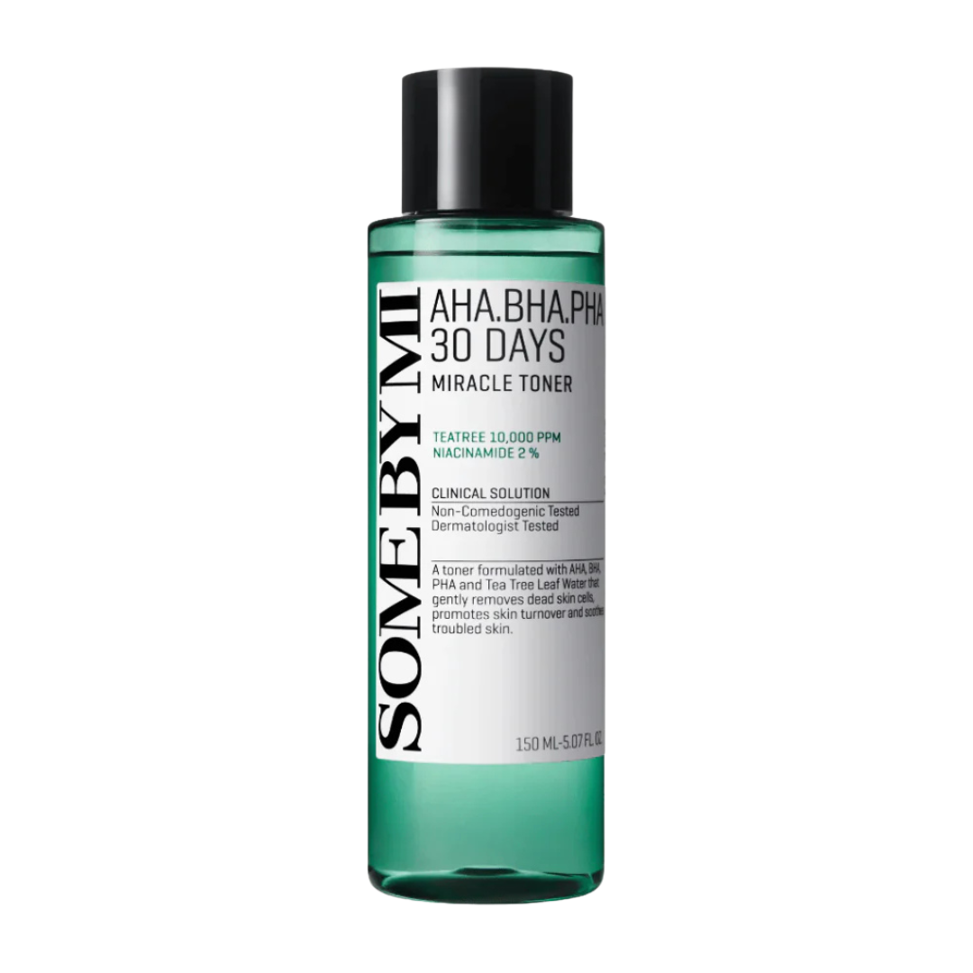"Some By Mi AHA.BHA.PHA 30 Days Miracle Toner på vit bakgrund.