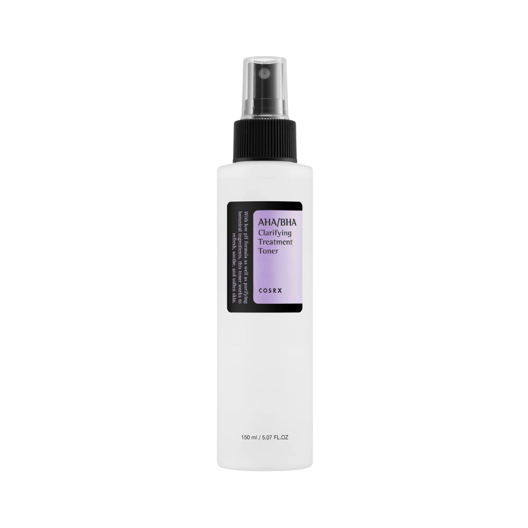 COSRX - AHA/BHA Clarifying Treatment Toner på en vit bakgrund.