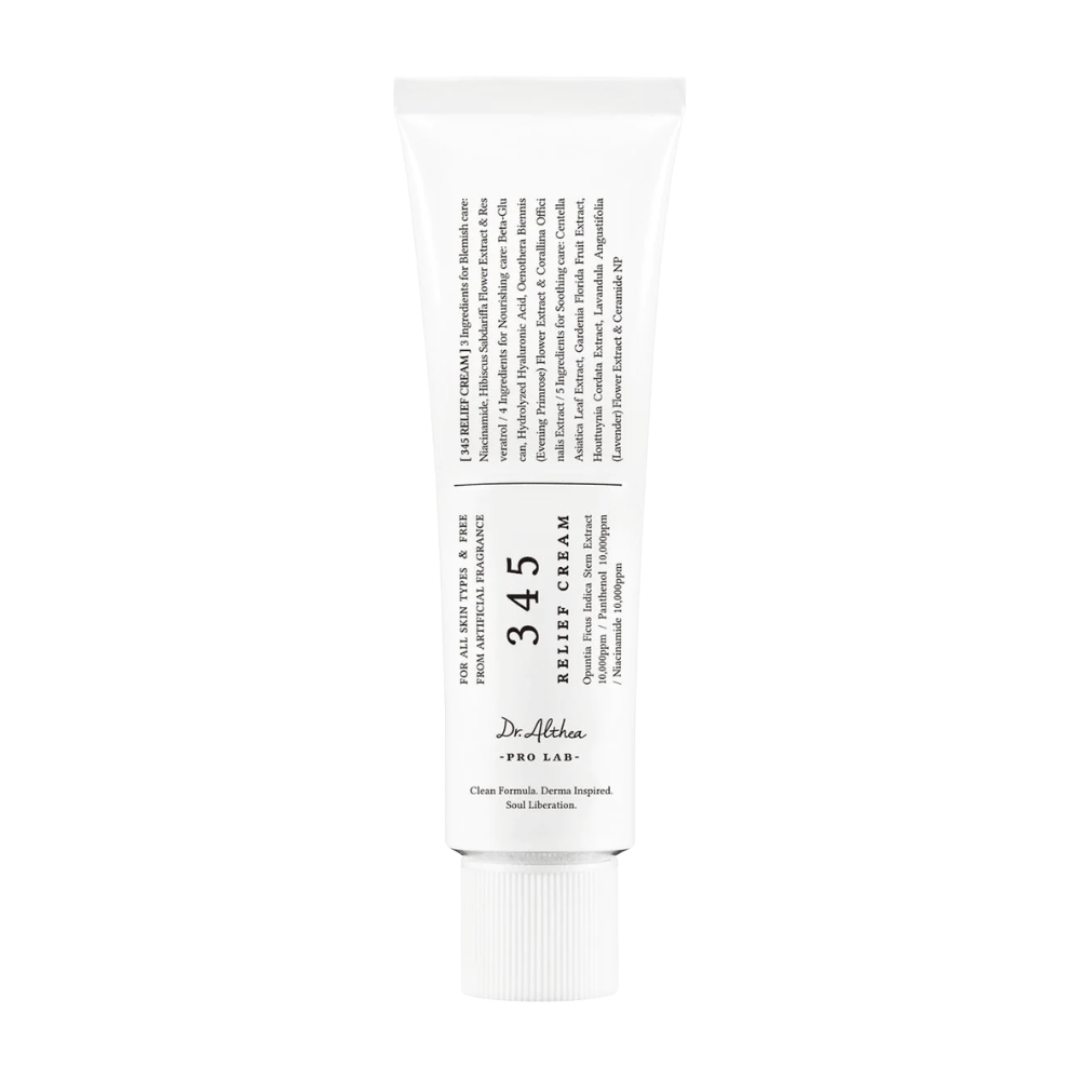Dr. Althea - 345 Relief Cream på en vit bakgrund.