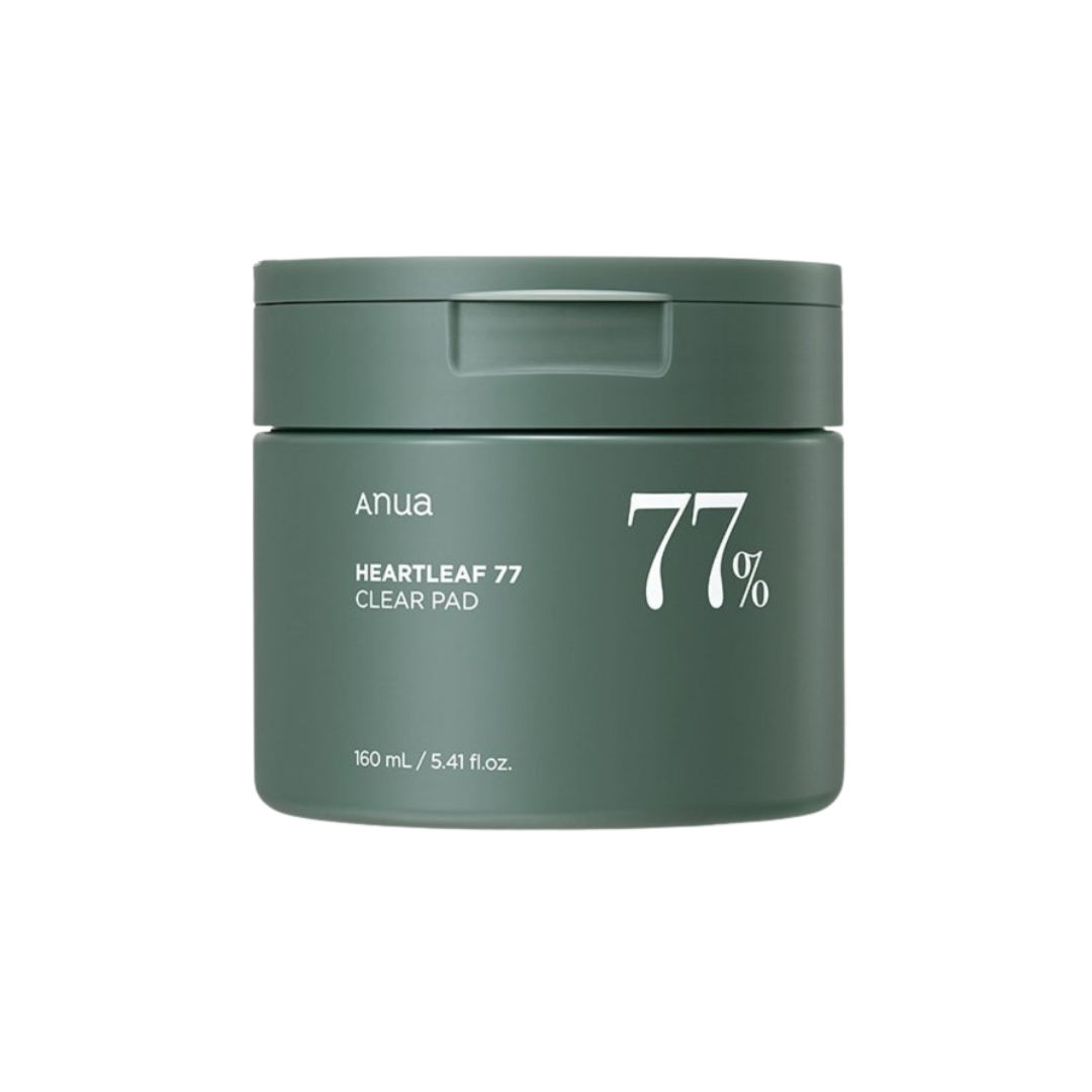 Anua - Heartleaf 77% Clear Pad på en vit bakgrund.