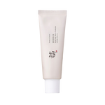 Beauty of Joseon - Relief Sun: Rice + Probiotics SPF 50+ PA++++ på en vit bakgrund.
