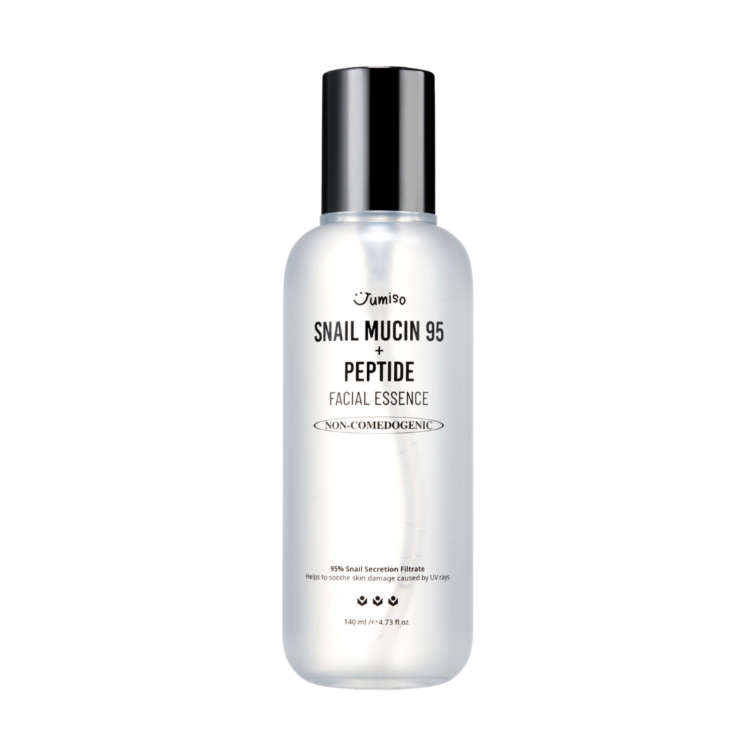 Jumiso Snail Mucin 95 + Peptide Essence 140ml på vit bakgrund.