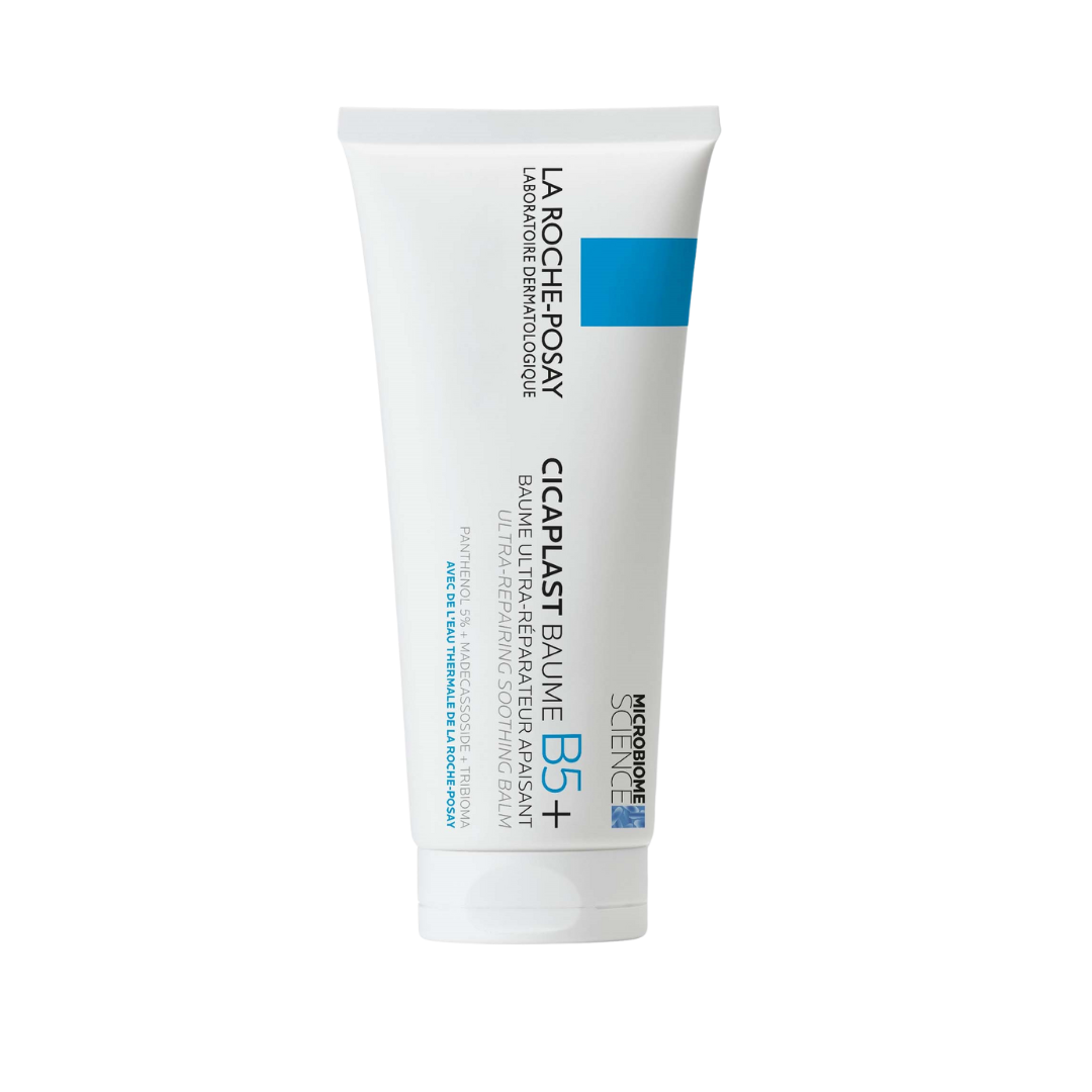 La Roche-Posay - Cicaplast Baume B5+ på en vit bakgrund.