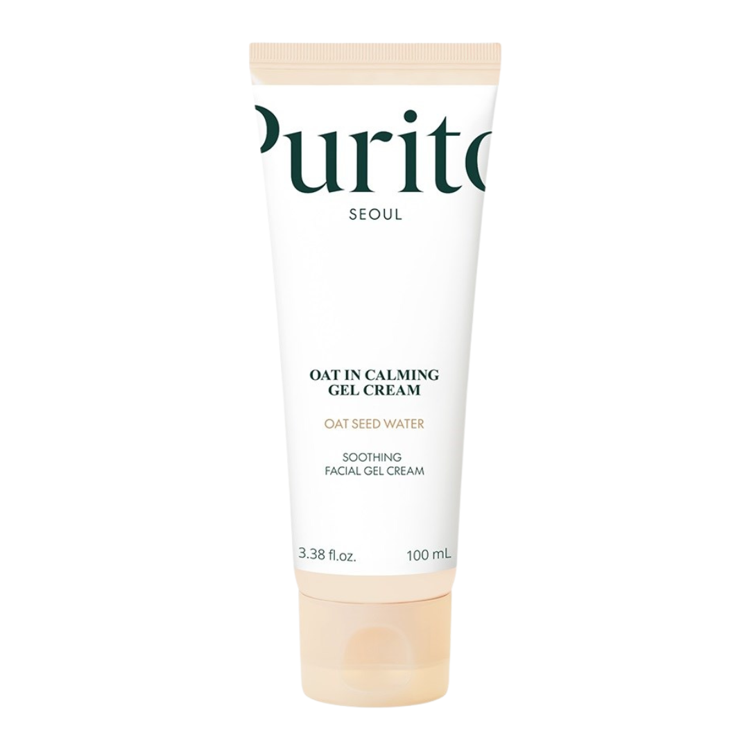Purito Seoul Oat-in Calming Gel Cream 100ml på vit bakgrund.