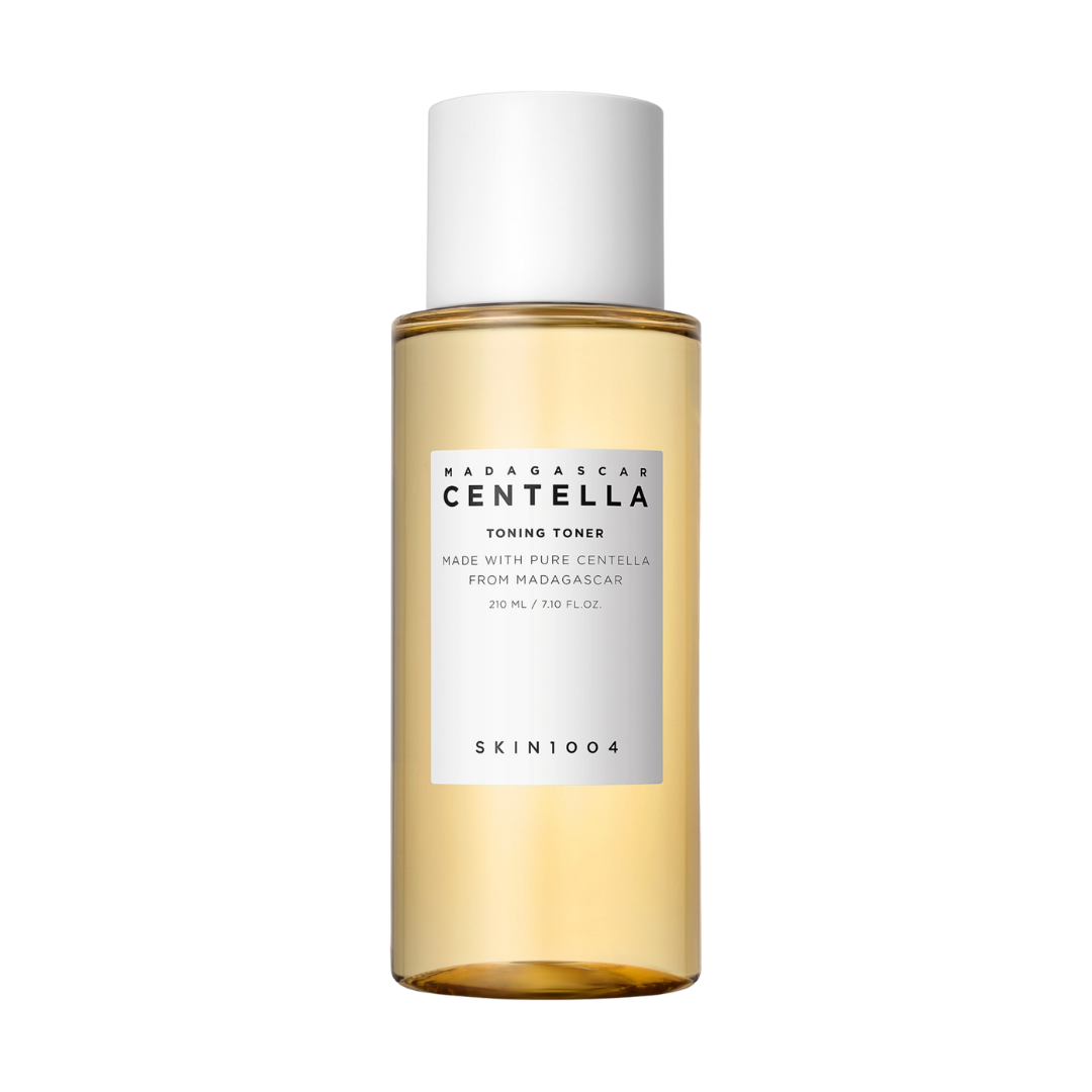 SKIN1004 - Madagascar Centella Toning Toner på en vit bakgrund.